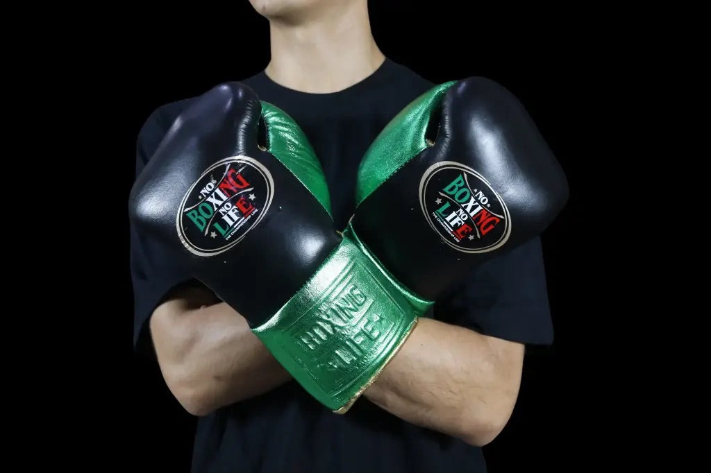 【入荷予定】4/5前後 NBNLグローブ10oz ブラック|メタルグリーン