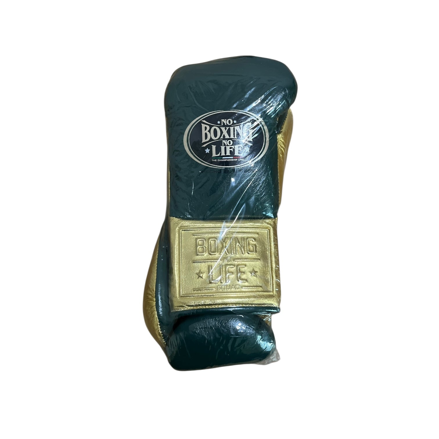 NO BOXING NO LIFE Boxing Gloves 10oz MetallicBlack/Gold Lace
